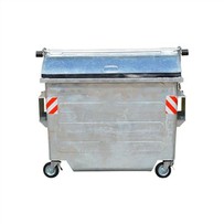 Botes de basura galvanizados grandes